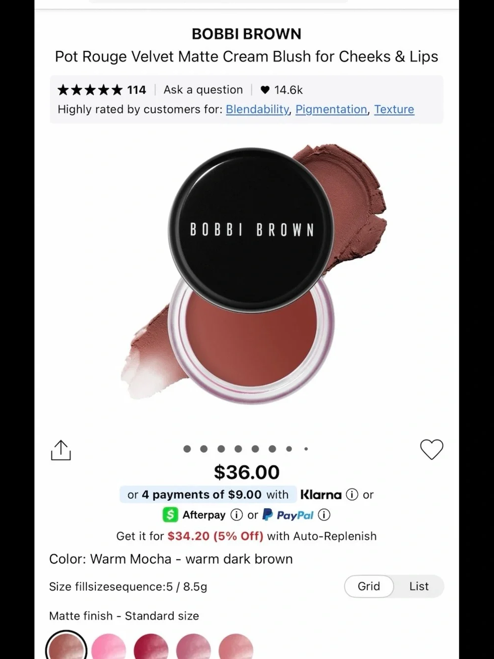 Bobbi Brown Pot Rouge for lips and cheeks 81 Warm Mocha